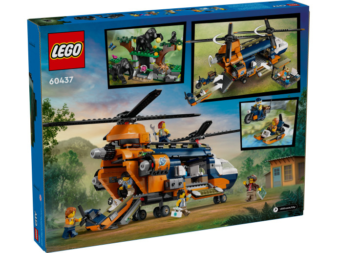 Helikoptéra na průzkum džungle v základním táboře