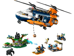 Helikoptéra na průzkum džungle v základním táboře