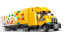 Žlutý kamion doručovací služby