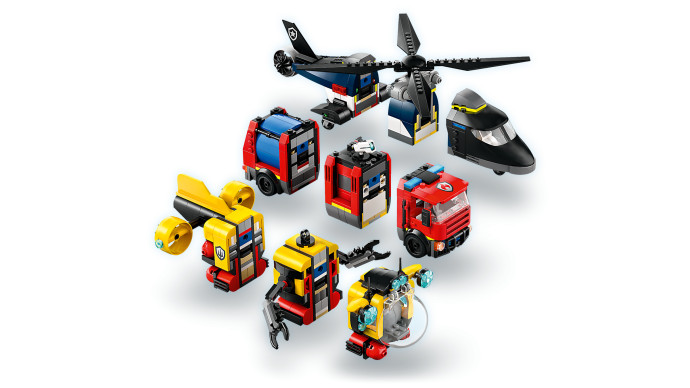 Remix: Helikoptéra, hasičské auto a ponorka