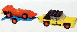 Car with trailer and racing car