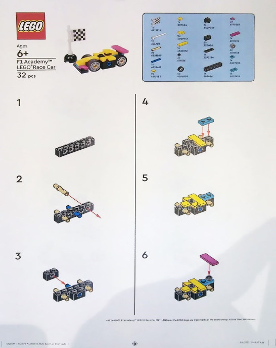 F1 ACADEMY LEGO Race Car