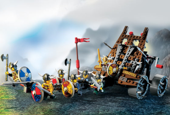 Armáda Vikingů s vozem s těžkými děly