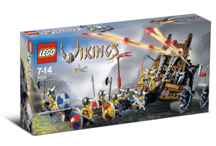 Armáda Vikingů s vozem s těžkými děly