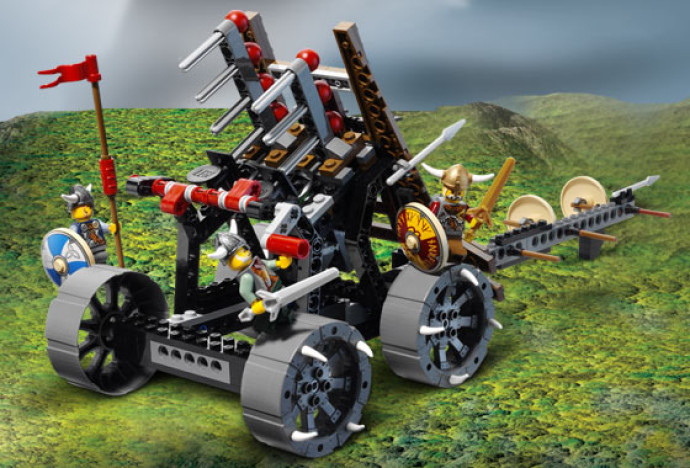 Armáda Vikingů s vozem s těžkými děly