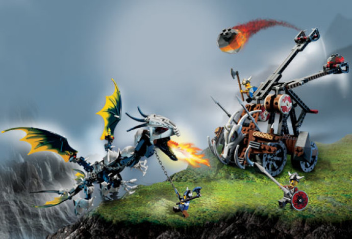 Viking Double Catapult vs. the Armored Ofnir Dragon