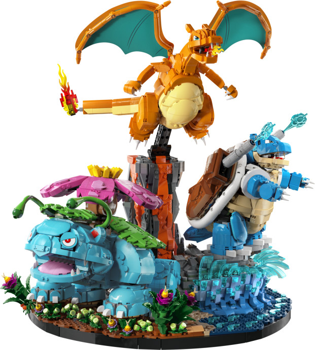 Venusaur, Charizard a Blastoise