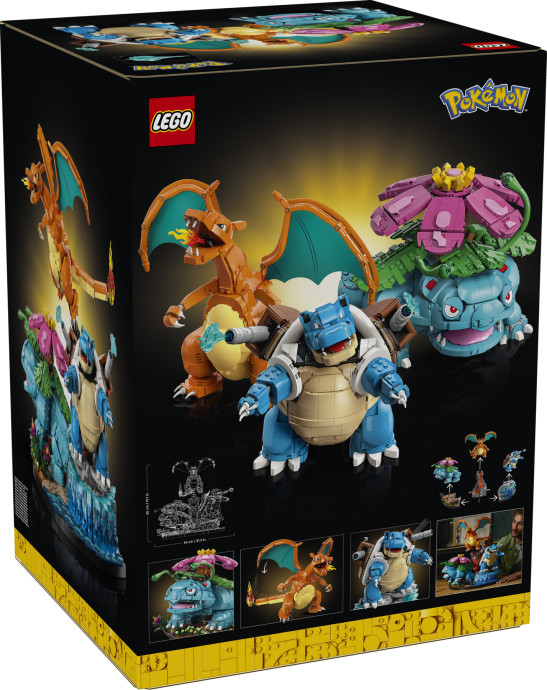 Venusaur, Charizard a Blastoise