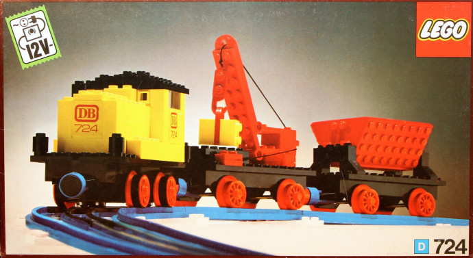 Diesel Locomotive with Crane Wagon and Tipper Wagon