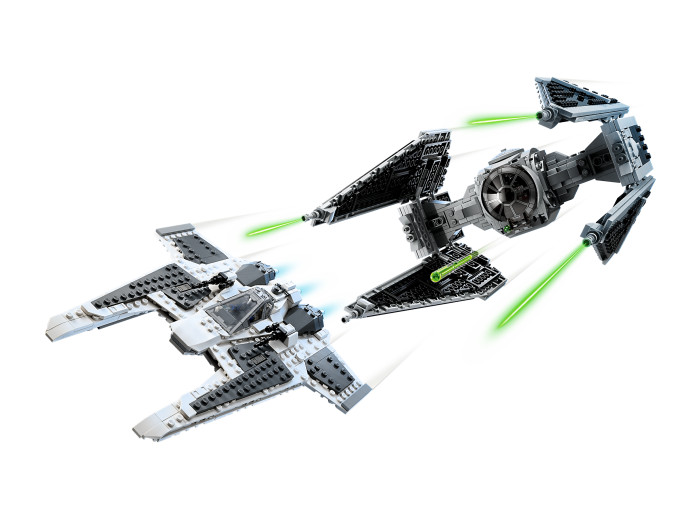 Mandaloriánska stíhačka triedy Fang proti TIE Interceptoru