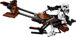 Průzkumný voják a speederová motorka