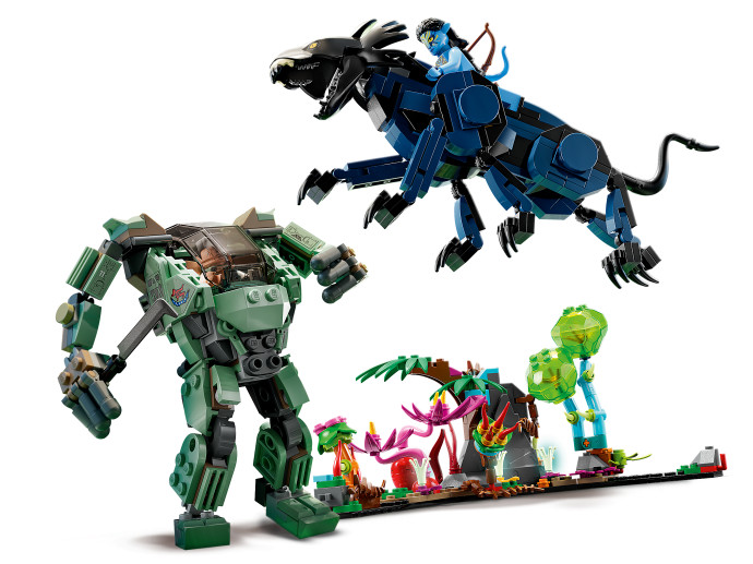 Neytiri a thanator vs. Quaritch v AMP obleku