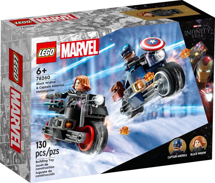Black Widow a Captain America na motorkách