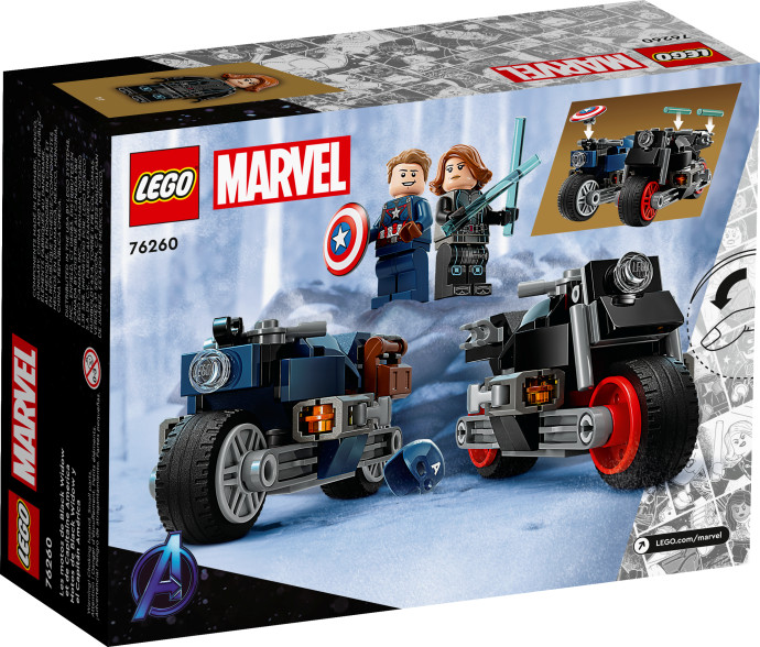 Black Widow a Captain America na motorkách