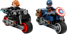 Black Widow a Captain America na motorkách