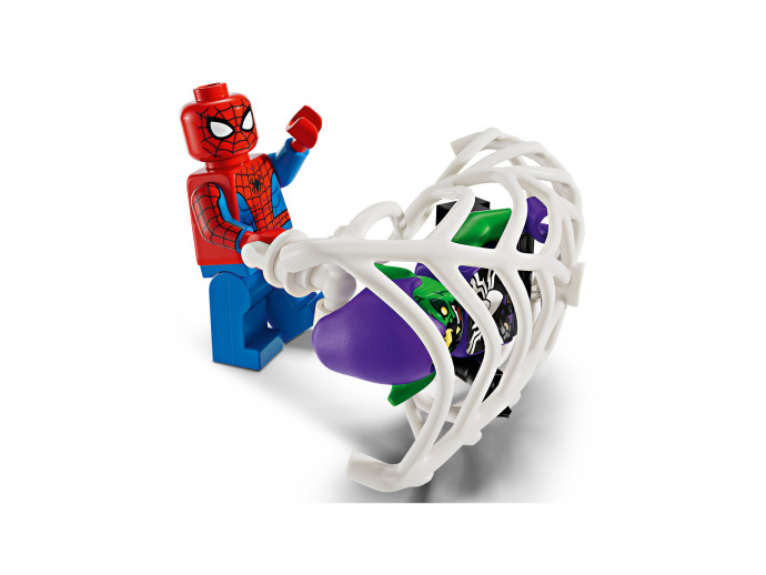 Spider-Manovo pretekárske auto a Venomov Zelený goblin