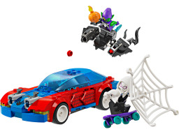 Spider-Manovo pretekárske auto a Venomov Zelený goblin