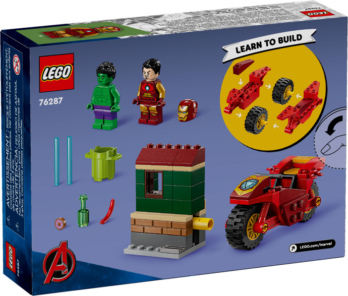 Iron Man s motorkou a Hulk