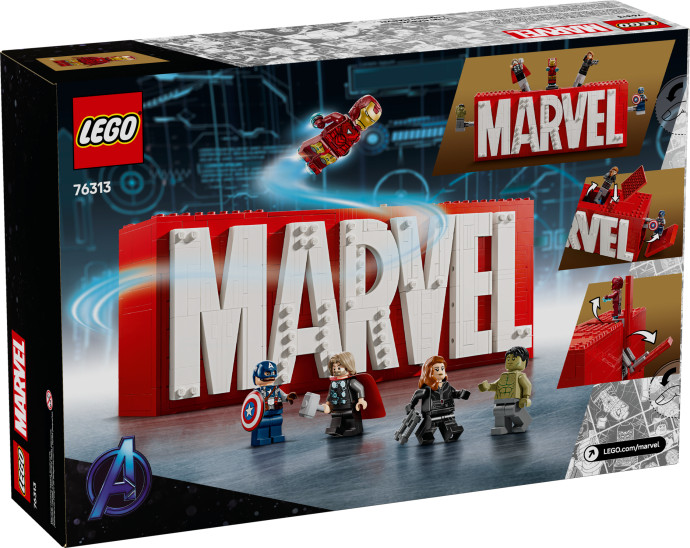 Logo MARVEL a minifigúrky