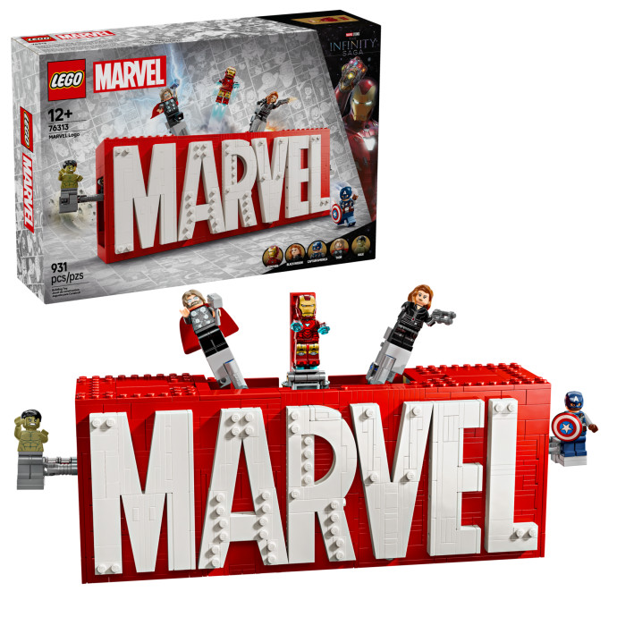 Logo MARVEL a minifigúrky