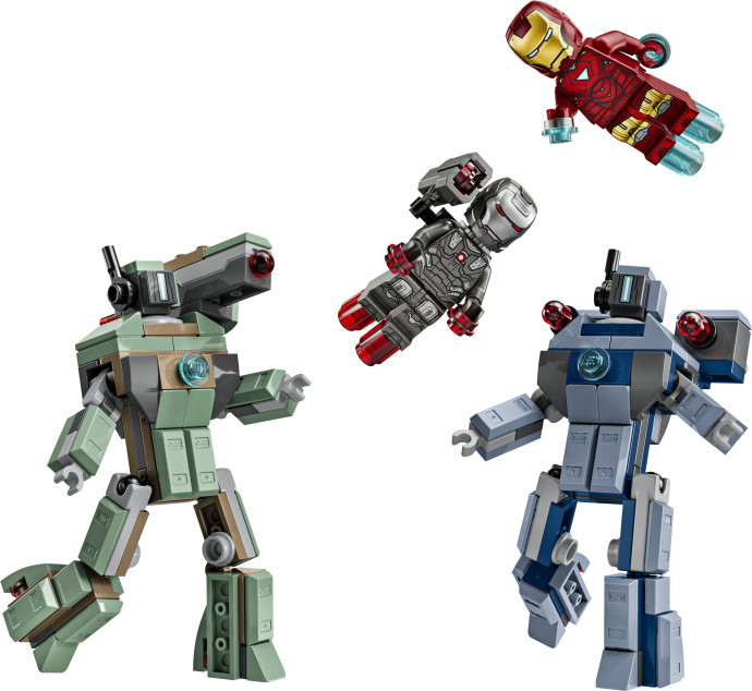 Iron Man a War Machine vs. Hammerovy Drony