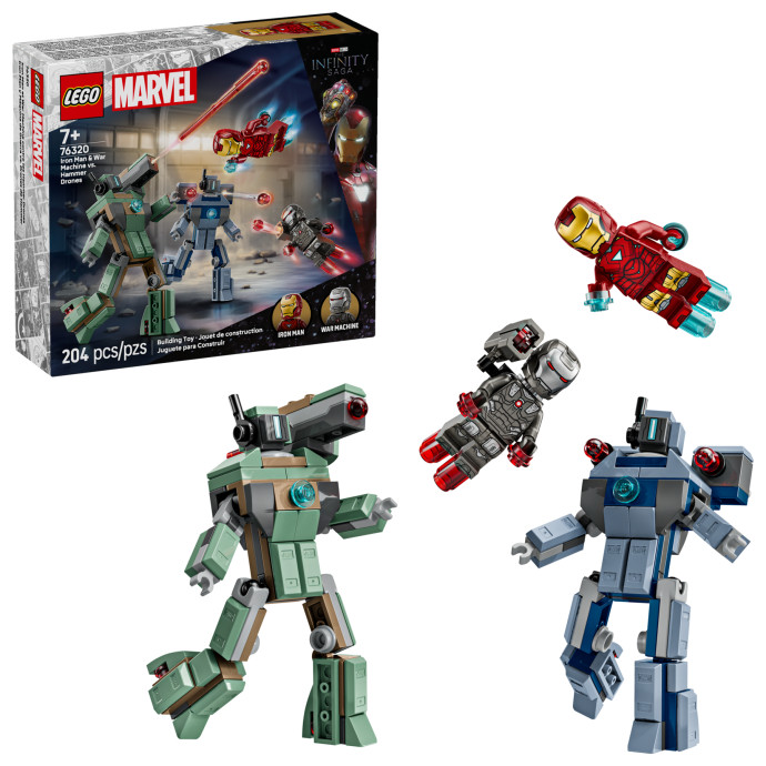 Iron Man a War Machine vs. Hammerovy Drony