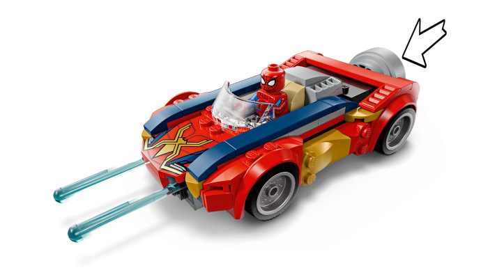 Spider-Man a auto vs. venomizovaný Wolverine