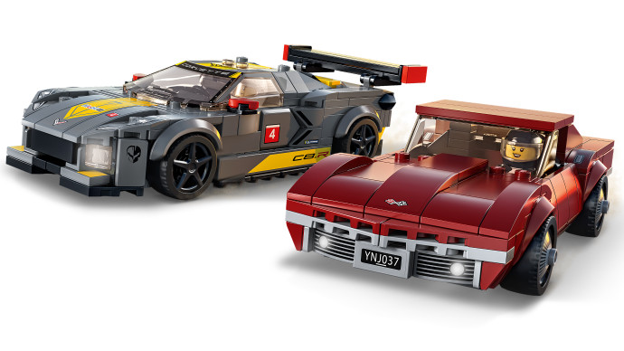 Chevrolet Corvette C8.R Race Car and 1968 Chevrolet Corvette
