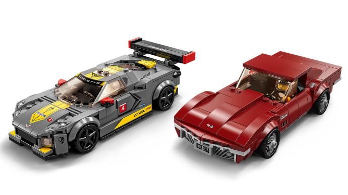 Chevrolet Corvette C8.R Race Car and 1968 Chevrolet Corvette