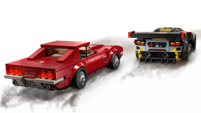 Chevrolet Corvette C8.R Race Car and 1968 Chevrolet Corvette