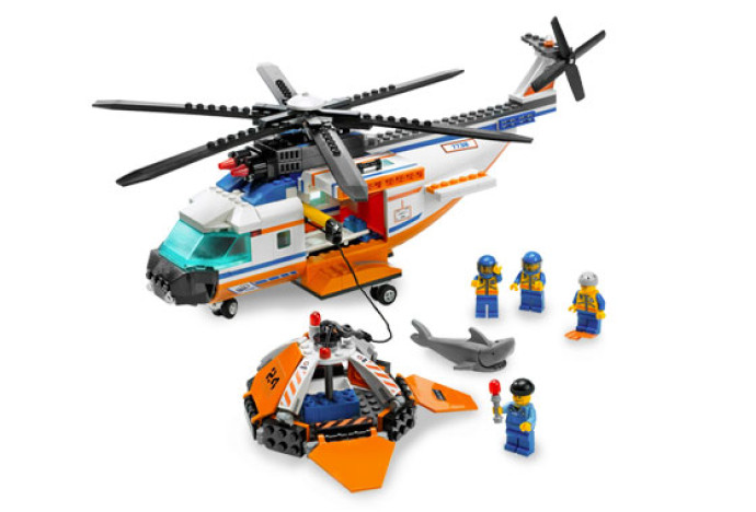 Coast Guard Helicopter & Life Raft