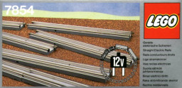 8 Straight Electric Rails Grey 12V