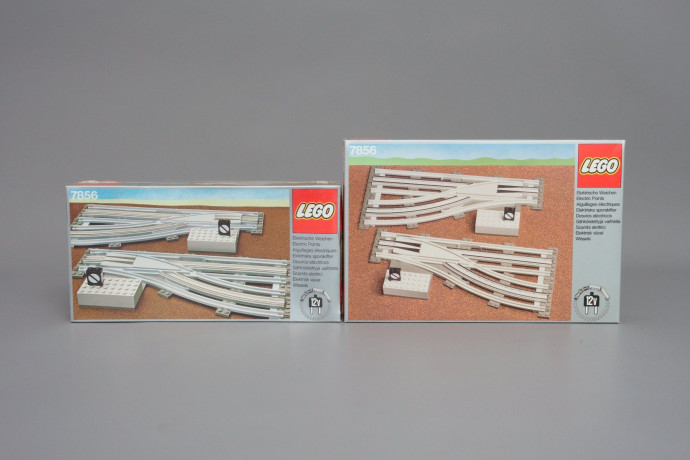 Left and Right Manual Points with Electric Rails Grey 12V