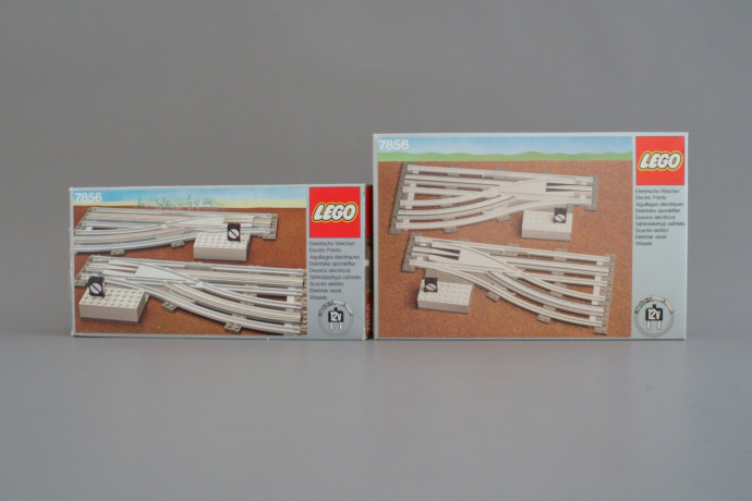 Left and Right Manual Points with Electric Rails Grey 12V