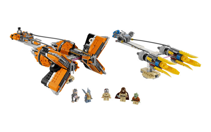 Anakin Skywalker and Sebulba's Podracers