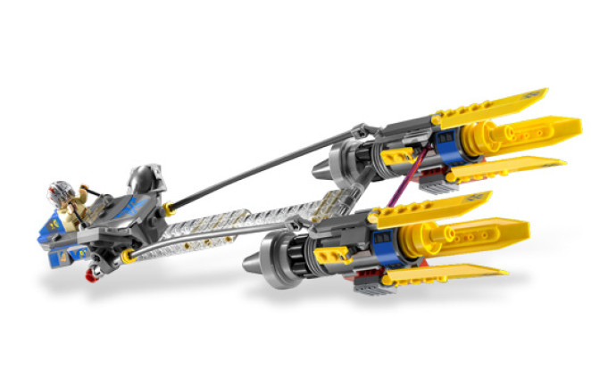 Anakin Skywalker and Sebulba's Podracers