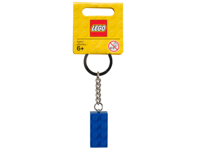LEGO® Přívěsek na klíče s modrou kostkou 2x4