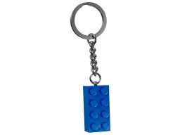 Kľúčenka s modrou kockou 2x4