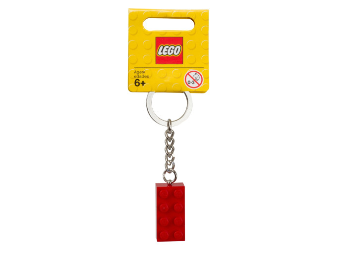LEGO® Červený přívěsek na klíče ve tvaru kostky