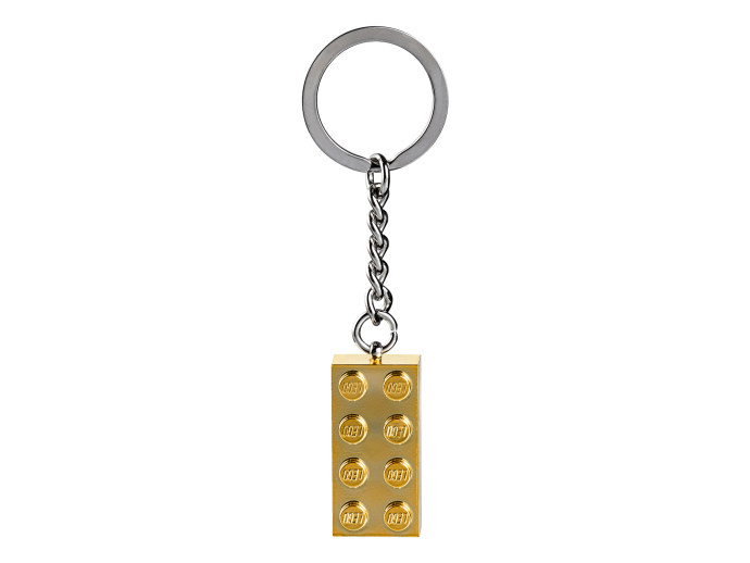 LEGO® Přívěsek na klíče se zlatou kostkou 2 x 4