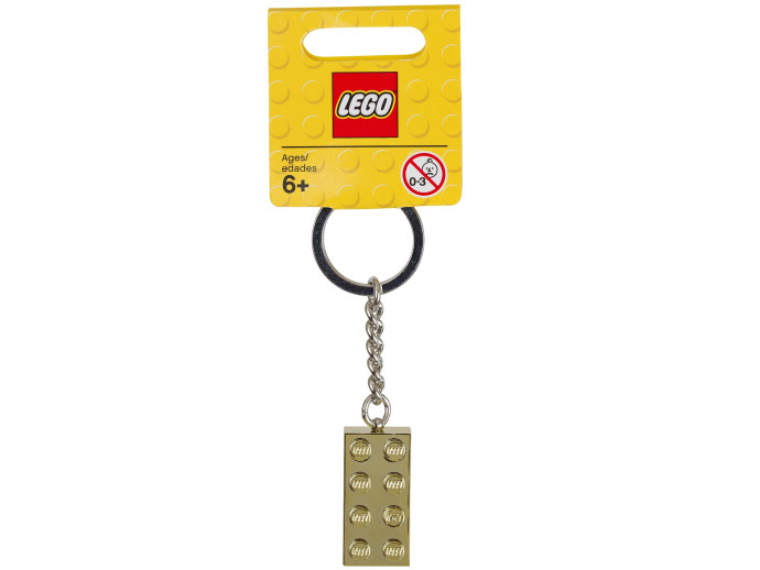 LEGO® Přívěsek na klíče se zlatou kostkou 2 x 4