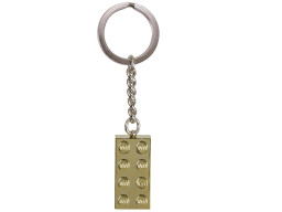 Kľúčenka so zlatou kockou 2x4