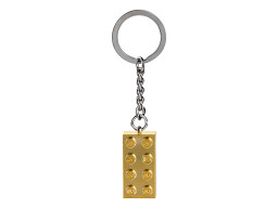 Kľúčenka so zlatou kockou 2x4