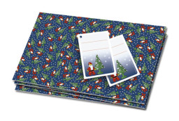 Gift Wrap Santa Mini-Figure & Tree