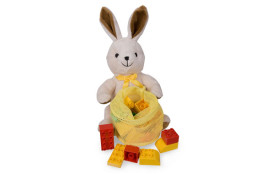 Plush Bunny with Duplo Bricks