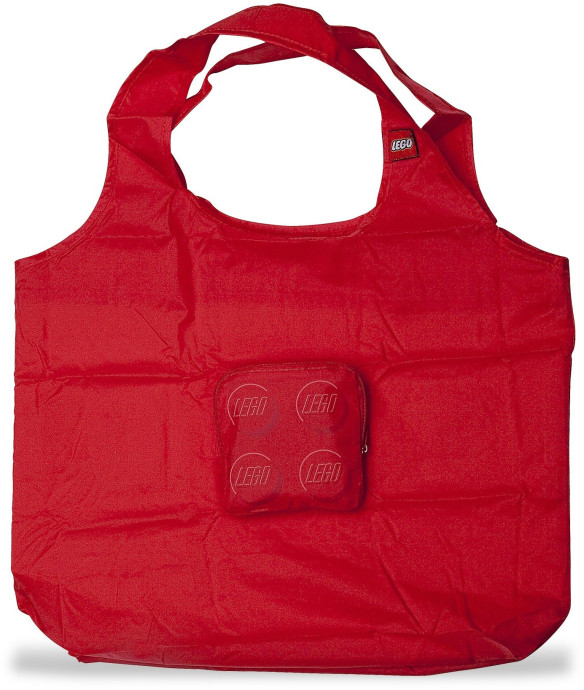 Foldable red shopping bag