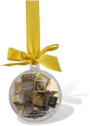 Holiday Bauble with Gold Bricks