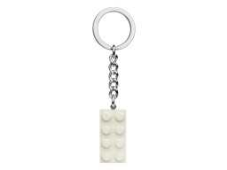 2x4 White Metallic Key Chain