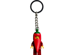 Přívěsek na klíče – Dívka v kostýmu chilli papričky