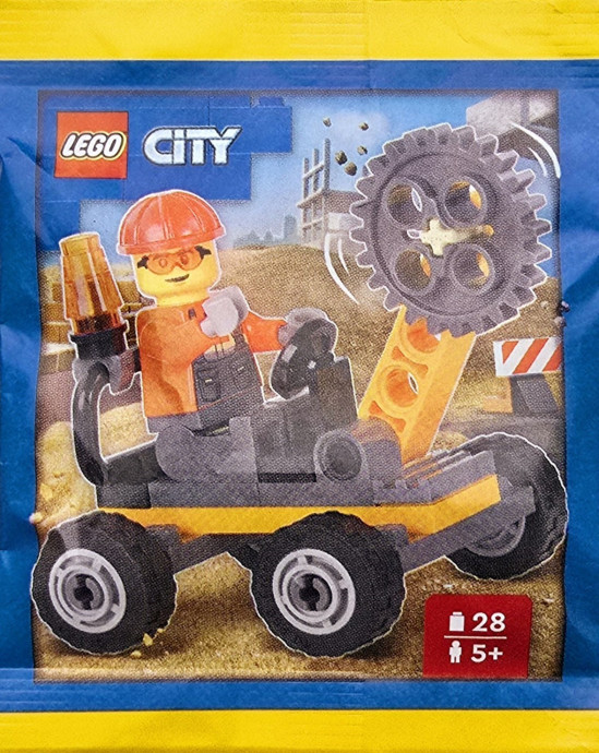 Construction Worker with Rotary Cutter